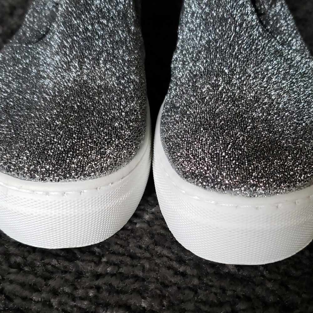 Silver sparkles slip ons - Picture 3 of 5